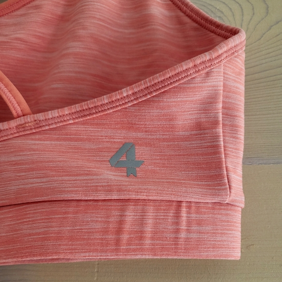 NWT FourLaps Vitality Sports Bra Peach Blush Space Dye size M - Picture 3 of 7